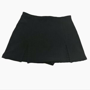 Genevieve Vintage Black Skort Micro Mini Skirt S 90s Y2K Gothic School